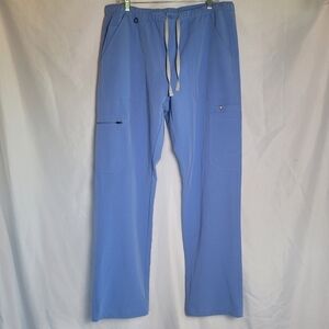 Figs Men's Cargo Cairo Blue Scrub Pants Size XL